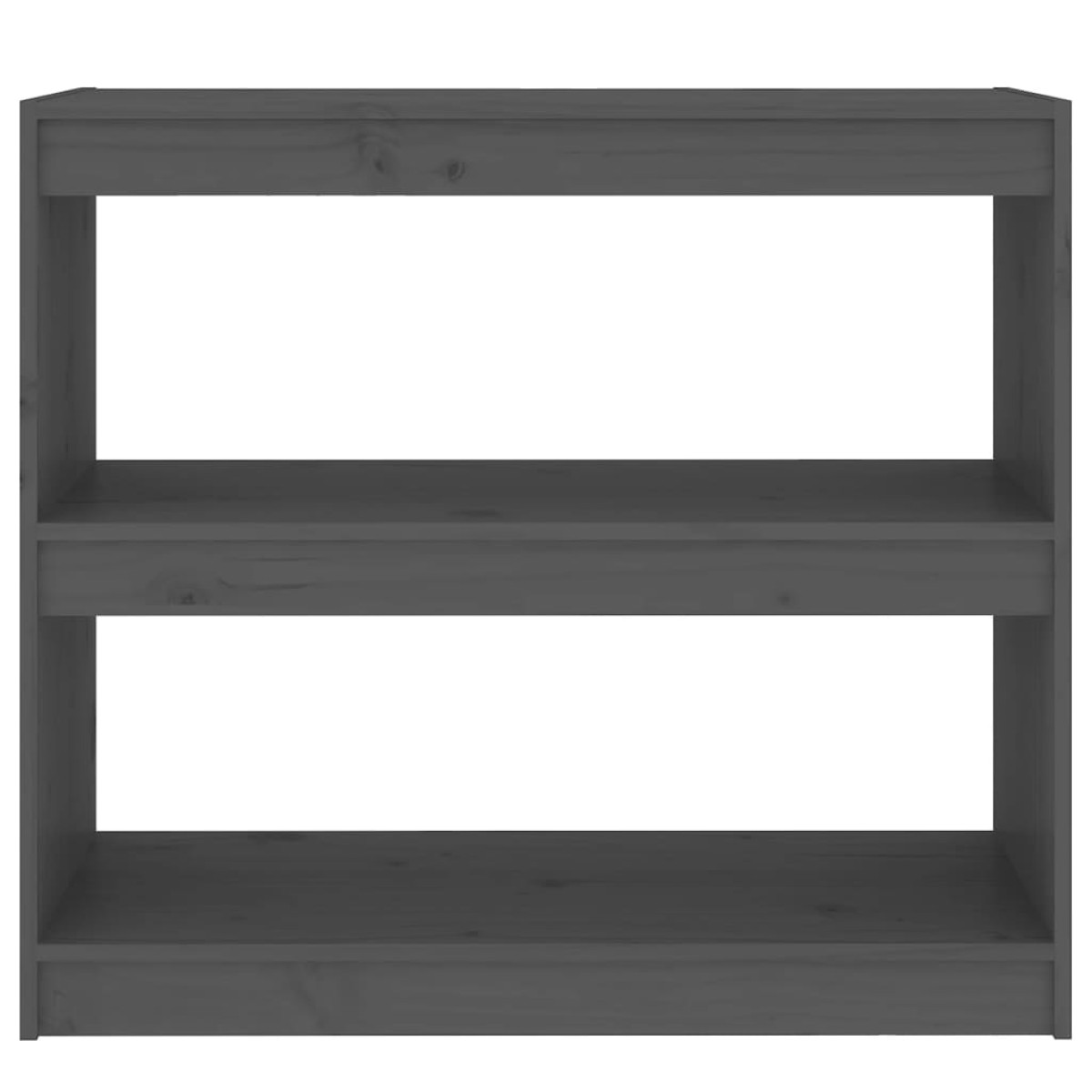 vidaXL Βιβλιοθήκη/Διαχωριστικό Χώρου Γκρι 80x30x71,5 εκ. Μασίφ Πεύκο