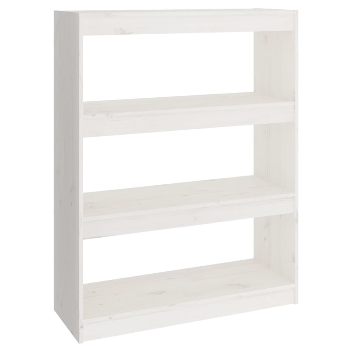 vidaXL Βιβλιοθήκη/Διαχωριστικό Χώρου Λευκή 80x30x103,5 εκ. Μασίφ Πεύκο