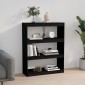vidaXL Βιβλιοθήκη/Διαχωριστικό Χώρου Μαύρη 80x30x103,5 εκ. Μασίφ Πεύκο
