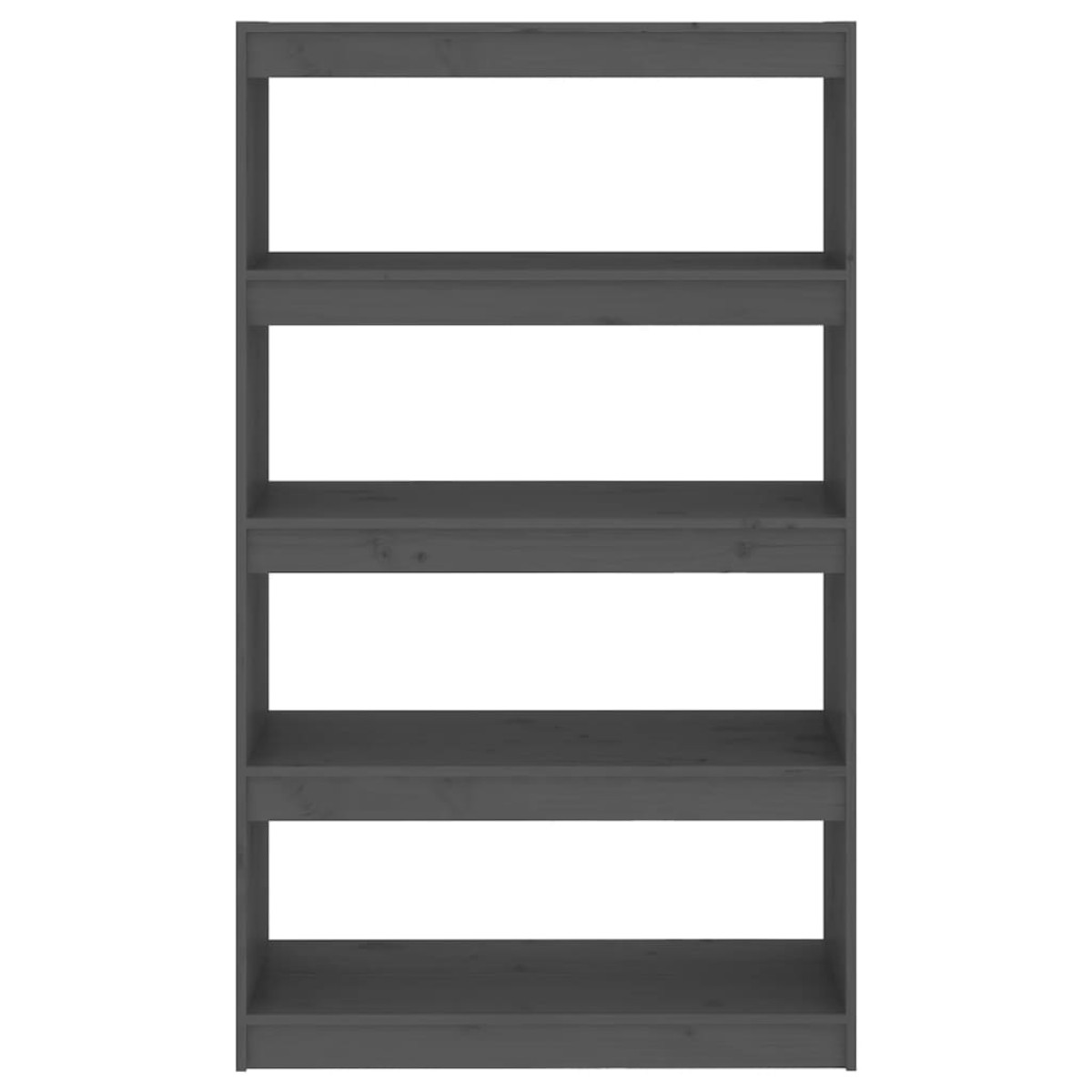 vidaXL Βιβλιοθήκη/Διαχωριστικό Χώρου Γκρι 80x30x135,5 εκ. Μασίφ Πεύκο