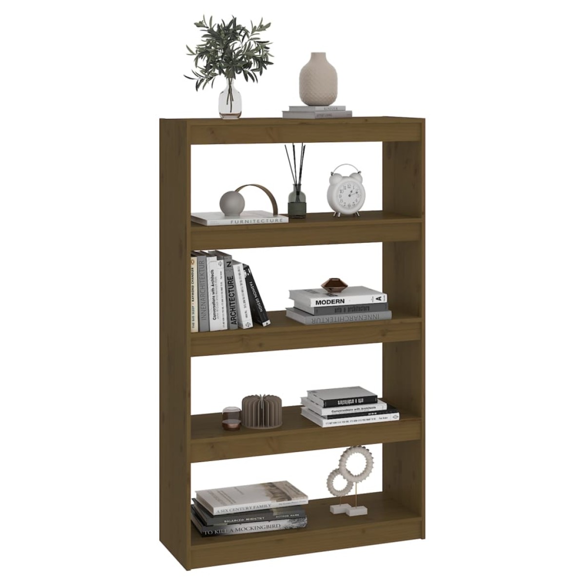 vidaXL Βιβλιοθήκη/Διαχωριστικό Χώρου Μελί 80x30x135,5 εκ. Ξύλο Πεύκου