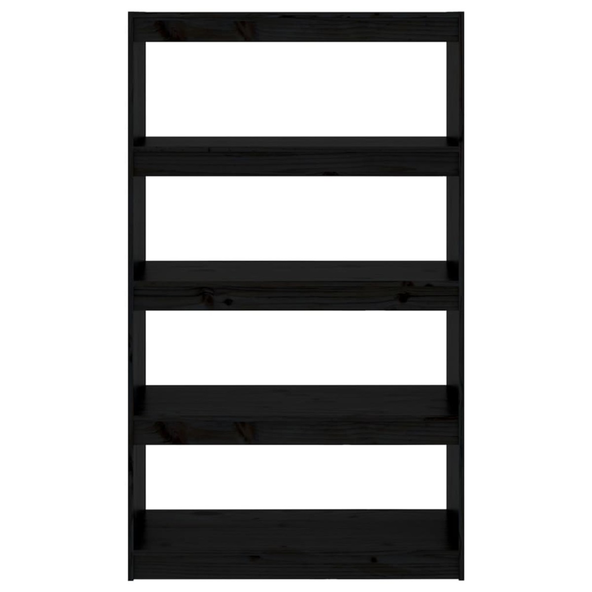 vidaXL Βιβλιοθήκη/Διαχωριστικό Χώρου Μαύρη 80x30x135,5 εκ. Μασίφ Πεύκο