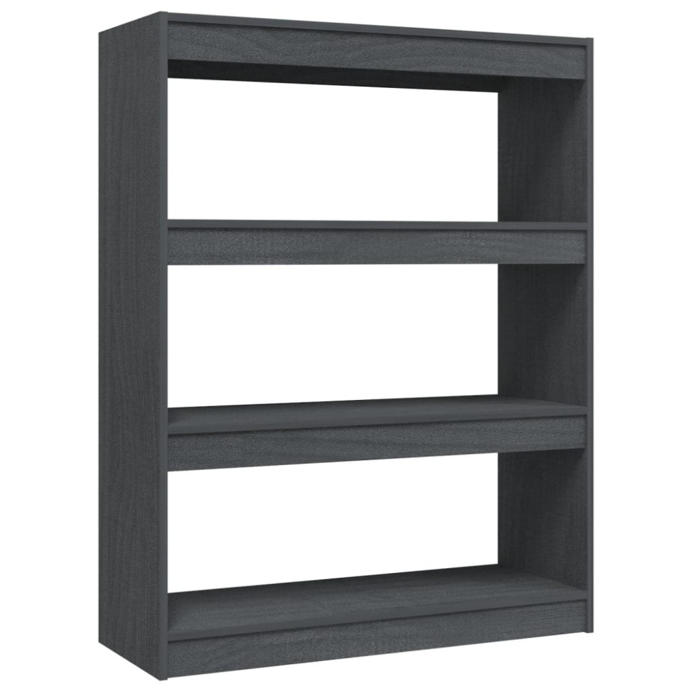 vidaXL Βιβλιοθήκη/Διαχωριστικό Χώρου Γκρι 100x30x103 εκ. Ξύλο Πεύκου