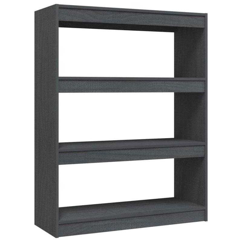 vidaXL Βιβλιοθήκη/Διαχωριστικό Χώρου Γκρι 100x30x103 εκ. Ξύλο Πεύκου