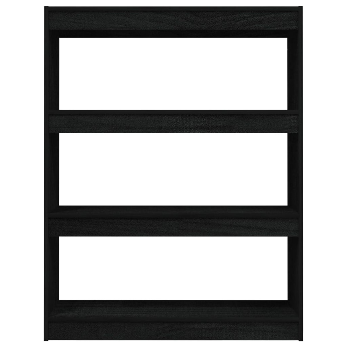 vidaXL Βιβλιοθήκη/Διαχωριστικό Χώρου Μαύρο 100x30x103 εκ. Ξύλο Πεύκου