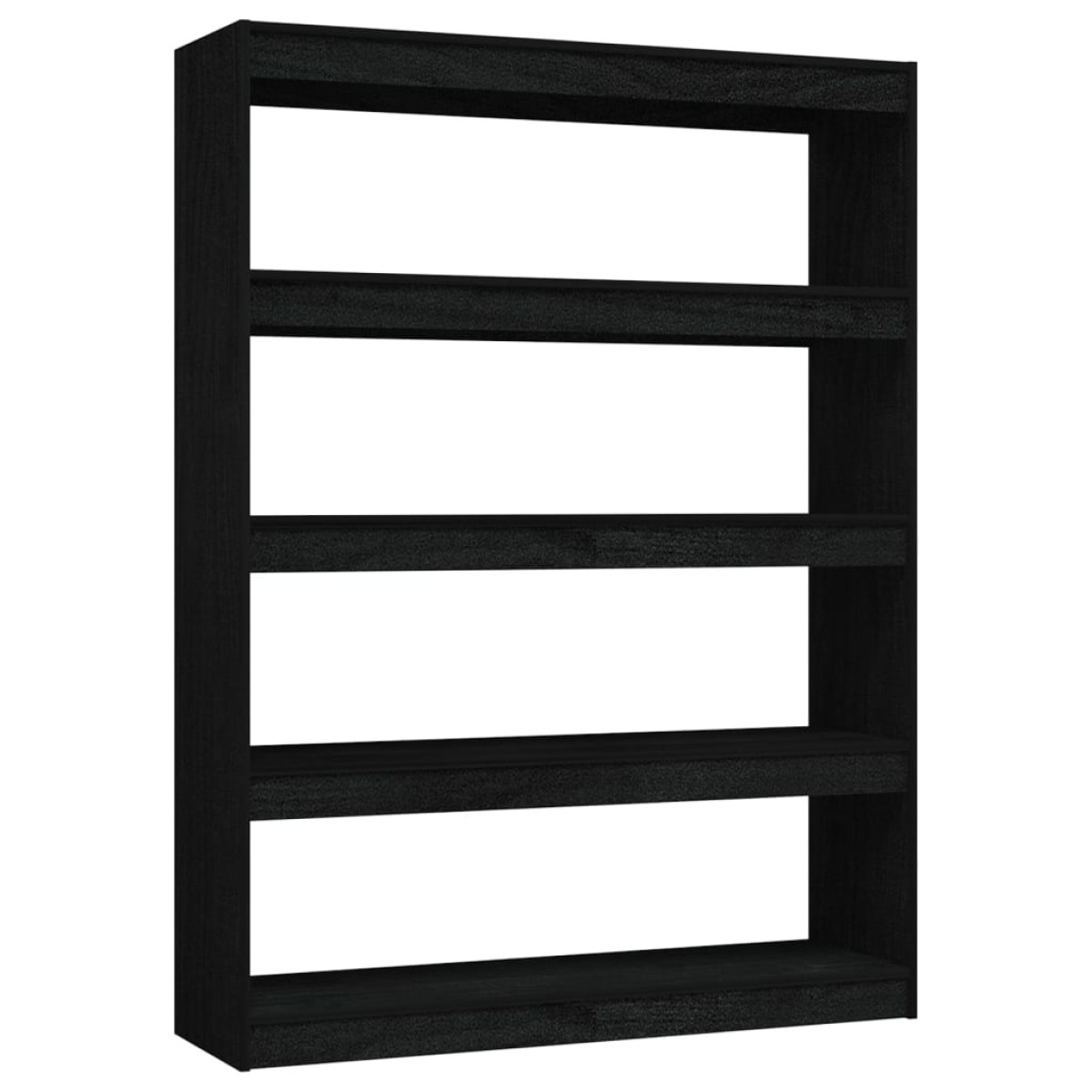 vidaXL Βιβλιοθήκη/Διαχωριστικό Χώρου Μαύρο 100x30x135,5 εκ Ξύλο Πεύκου