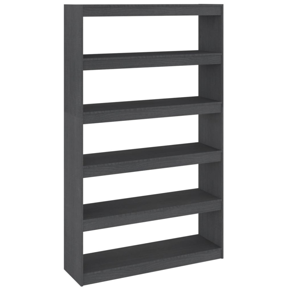 vidaXL Βιβλιοθήκη/Διαχωριστικό Χώρου Γκρι 100x30x167,5 εκ. Ξύλο Πεύκου