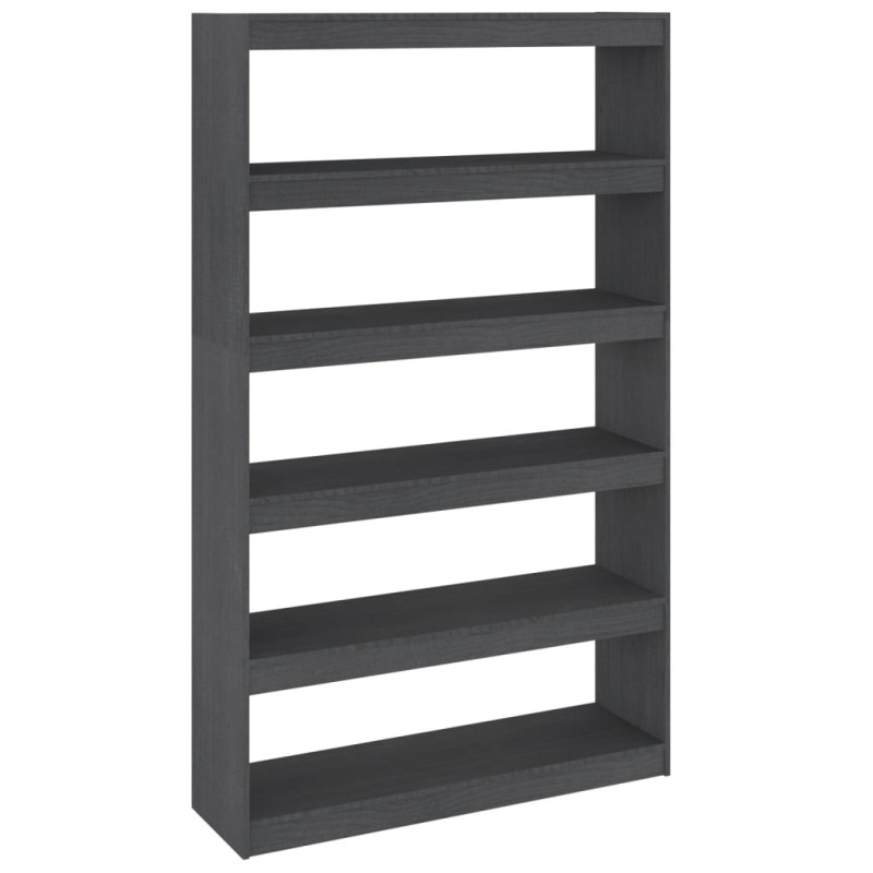 vidaXL Βιβλιοθήκη/Διαχωριστικό Χώρου Γκρι 100x30x167,5 εκ. Ξύλο Πεύκου
