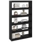 vidaXL Βιβλιοθήκη/Διαχωριστικό Χώρου Μαύρο 100x30x167,5 εκ Ξύλο Πεύκου
