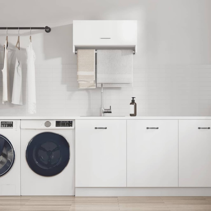 vidaXL Ντουλάπα Λευκή 70 x 32,5 x 35 εκ. από Επεξ. Ξύλο