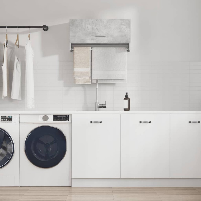 vidaXL Ντουλάπα Γκρι Σκυροδέματος 70 x 32,5 x 35 εκ. από Επεξ. Ξύλο