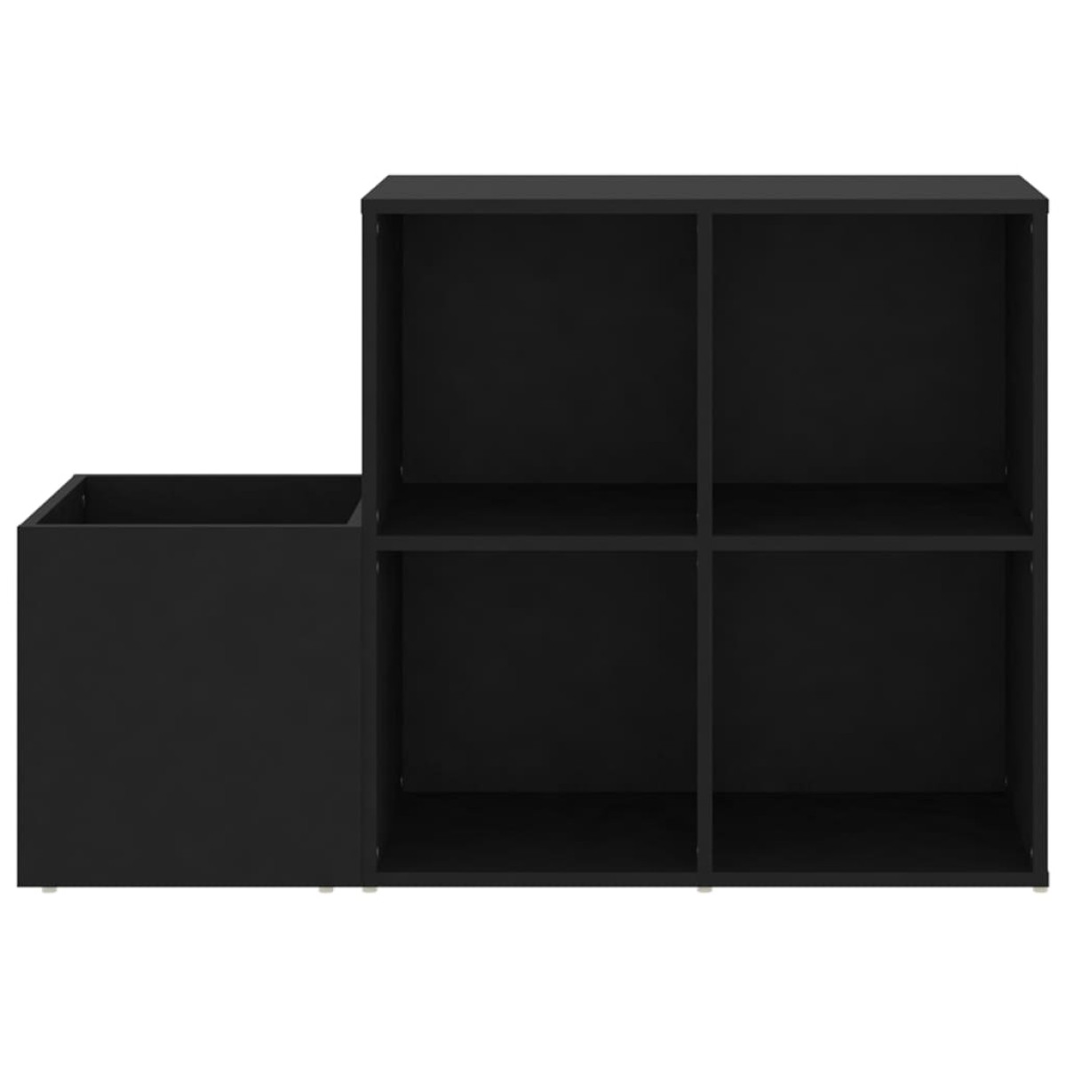 vidaXL Παπουτσοθήκη Χολ Μαύρη 105 x 35,5 x 70 εκ. από Μοριοσανίδα