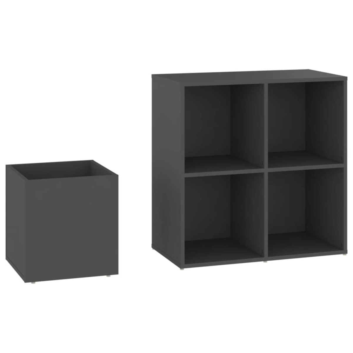 vidaXL Παπουτσοθήκη Χολ Γκρι 105 x 35,5 x 70 εκ. από Μοριοσανίδα