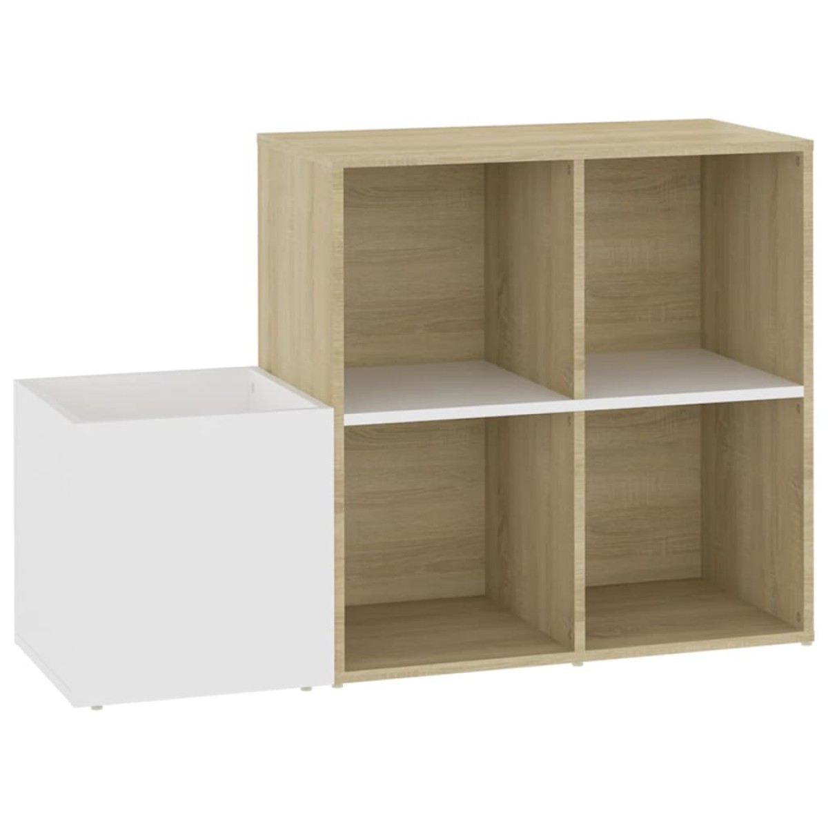vidaXL Παπουτσοθήκη Χολ Λευκή/Sonoma Δρυς 105x35,5x70 εκ. Μοριοσανίδα