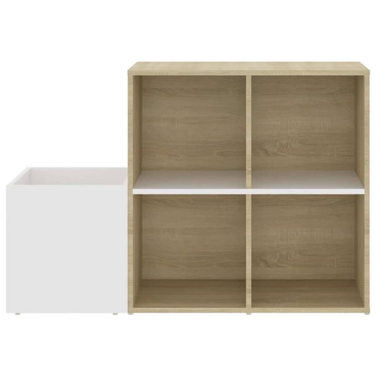 vidaXL Παπουτσοθήκη Χολ Λευκή/Sonoma Δρυς 105x35,5x70 εκ. Μοριοσανίδα