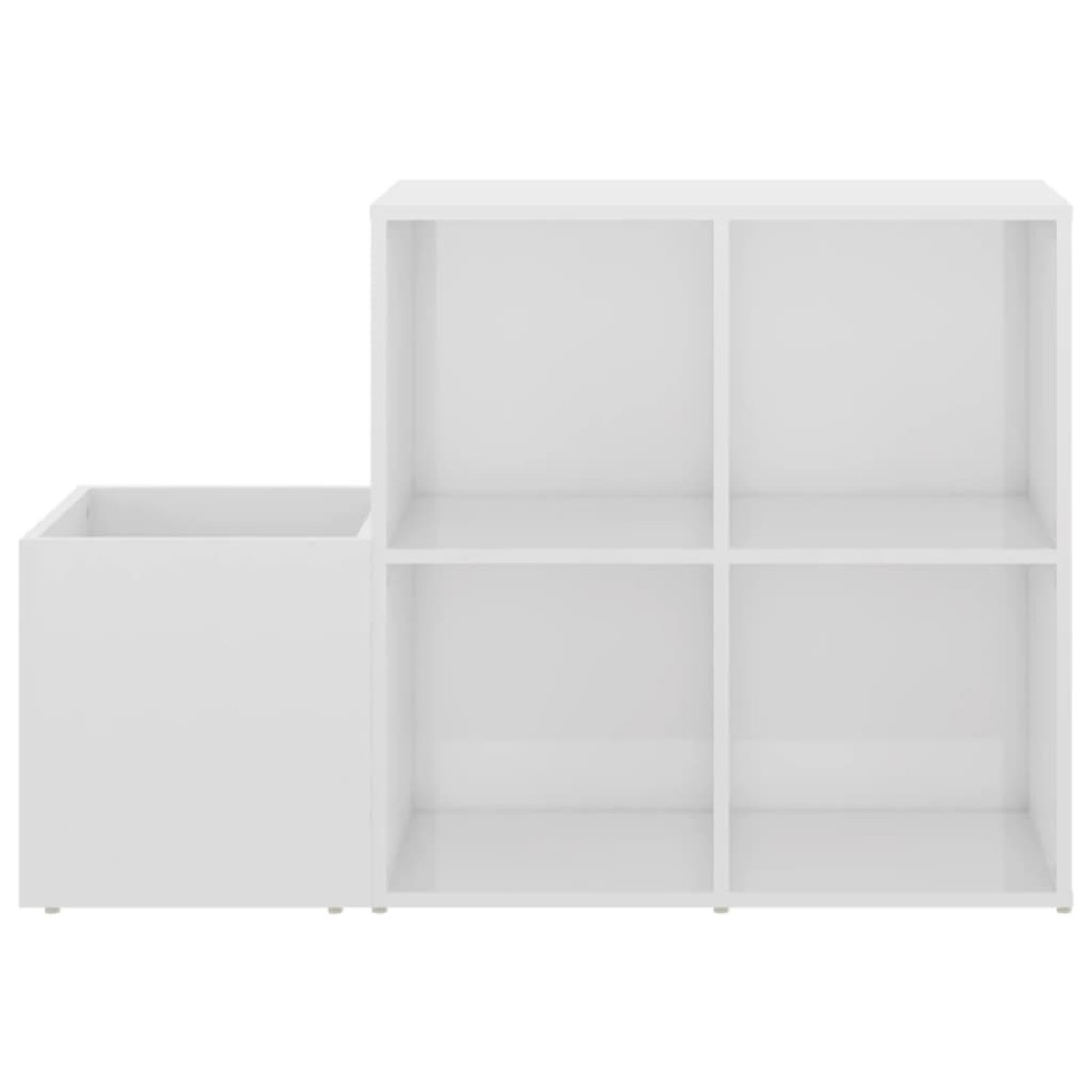 vidaXL Παπουτσοθήκη Χολ Γυαλ. Λευκή 105 x 35,5 x 70 εκ από Μοριοσανίδα