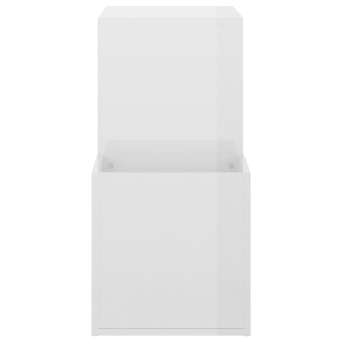 vidaXL Παπουτσοθήκη Χολ Γυαλ. Λευκή 105 x 35,5 x 70 εκ από Μοριοσανίδα