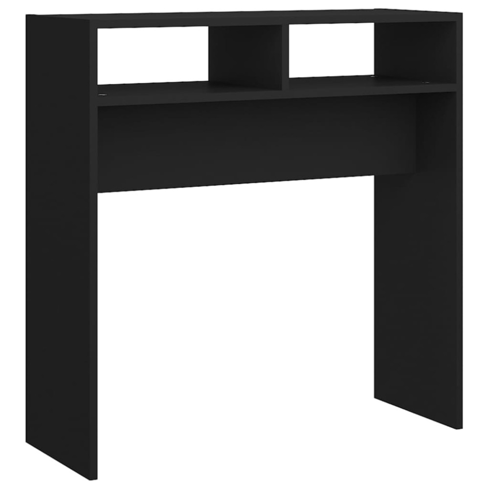 vidaXL Τραπεζάκι Κονσόλα Μαύρο 78 x 30 x 80 εκ. από Επεξ. Ξύλο