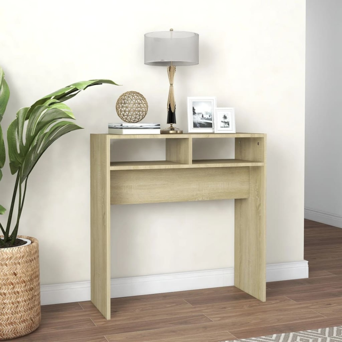 vidaXL Τραπεζάκι Κονσόλα Sonoma Δρυς 78x30x80 εκ. από Μοριοσανίδα