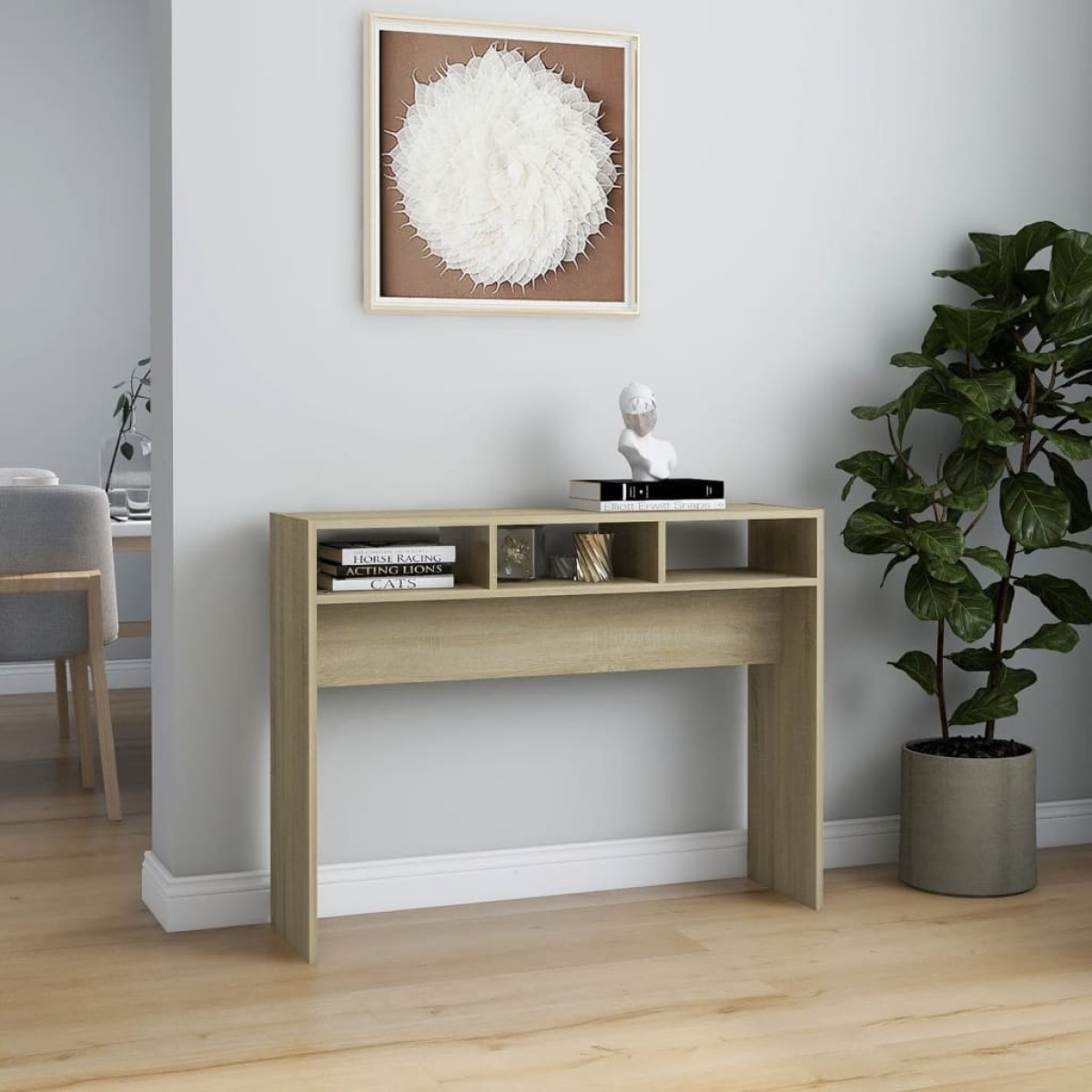vidaXL Τραπεζάκι Κονσόλα Sonoma Δρυς 105 x 30 x 80 εκ. από Μοριοσανίδα