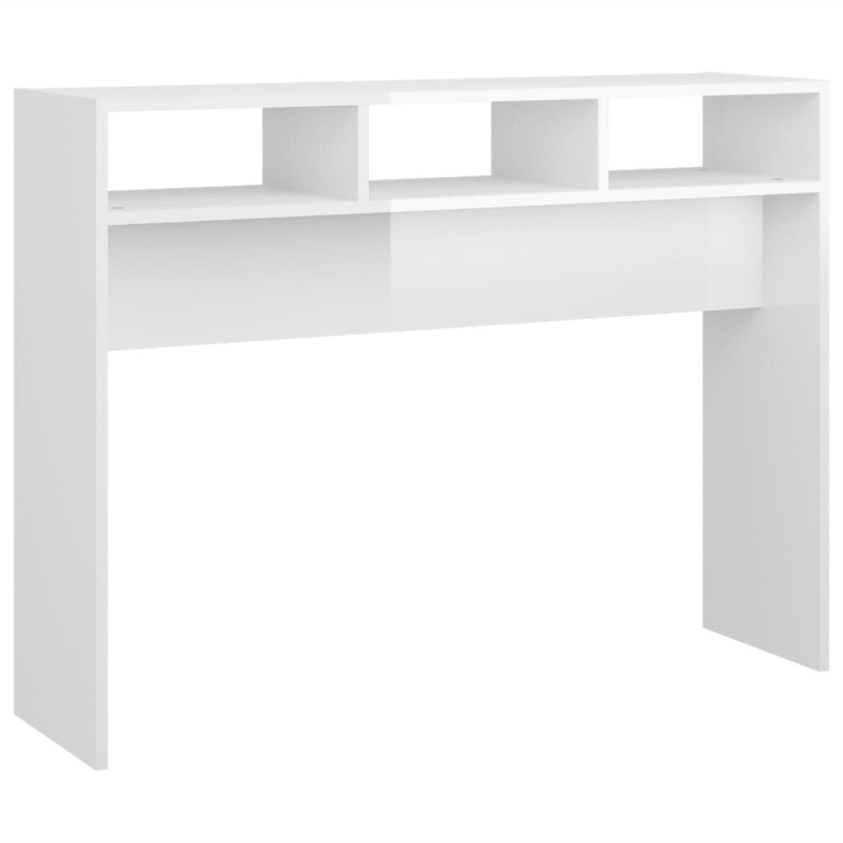 vidaXL Τραπεζάκι Κονσόλα Γυαλιστερό Λευκό 105 x 30 x 80 εκ Μοριοσανίδα