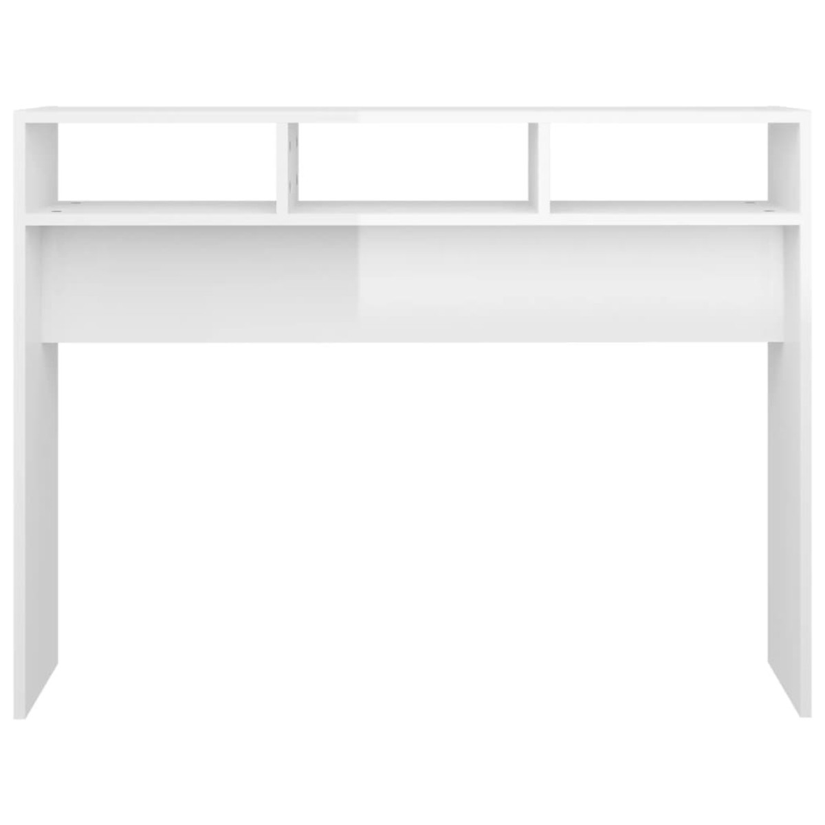vidaXL Τραπεζάκι Κονσόλα Γυαλιστερό Λευκό 105 x 30 x 80 εκ Μοριοσανίδα