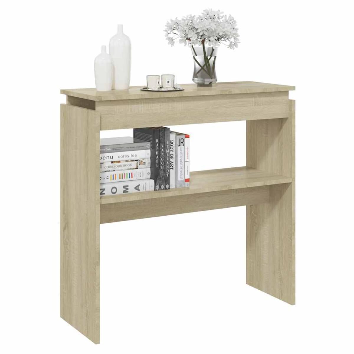 vidaXL Τραπεζάκι Κονσόλα Sonoma Δρυς 80 x 30 x 80 εκ. από Μοριοσανίδα