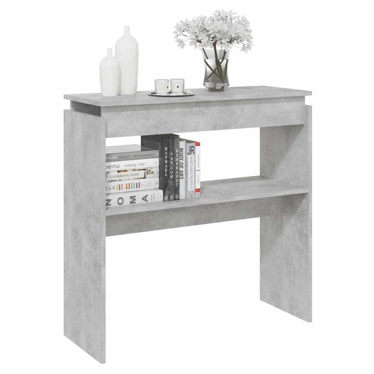 vidaXL Τραπεζάκι Κονσόλα Γκρι Σκυρ. 80 x 30 x 80 εκ. από Μοριοσανίδα