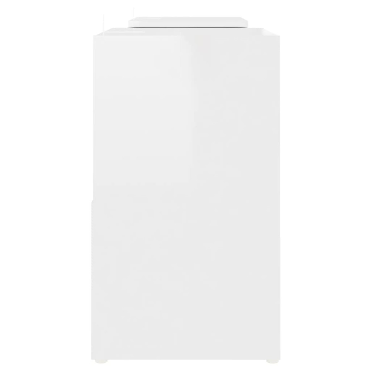 vidaXL Έπιπλο Τηλεόρασης Λευκό Γυαλ. 104 x 30 x 52 εκ. από Μοριοσανίδα