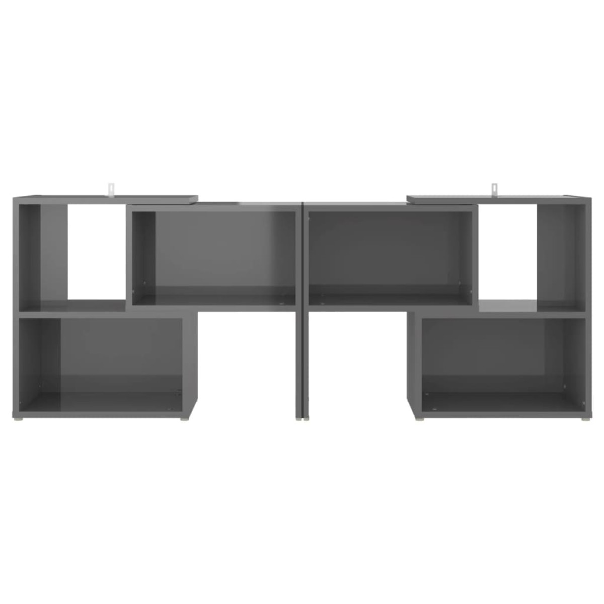 vidaXL Έπιπλο Τηλεόρασης Γκρι Γυαλ. 104 x 30 x 52 εκ. από Μοριοσανίδα