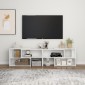 vidaXL Έπιπλο Τηλεόρασης Γυαλιστερό Λευκό 149x30x52 εκ. Μοριοσανίδα