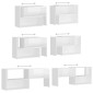 vidaXL Έπιπλο Τηλεόρασης Γυαλιστερό Λευκό 149x30x52 εκ. Μοριοσανίδα