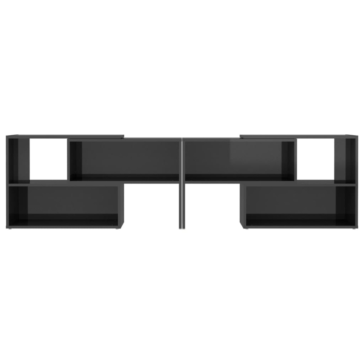 vidaXL Έπιπλο Τηλεόρασης Γυαλιστερό Γκρι 149 x 30 x 52 εκ. Μοριοσανίδα
