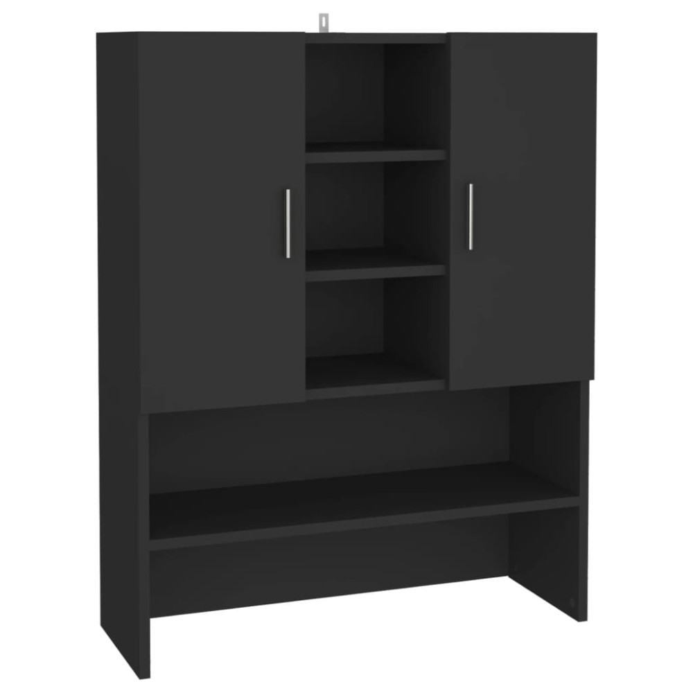 vidaXL Ντουλάπι Πλυντηρίου Μαύρο 70,5 x 25,5 x 90 εκ.