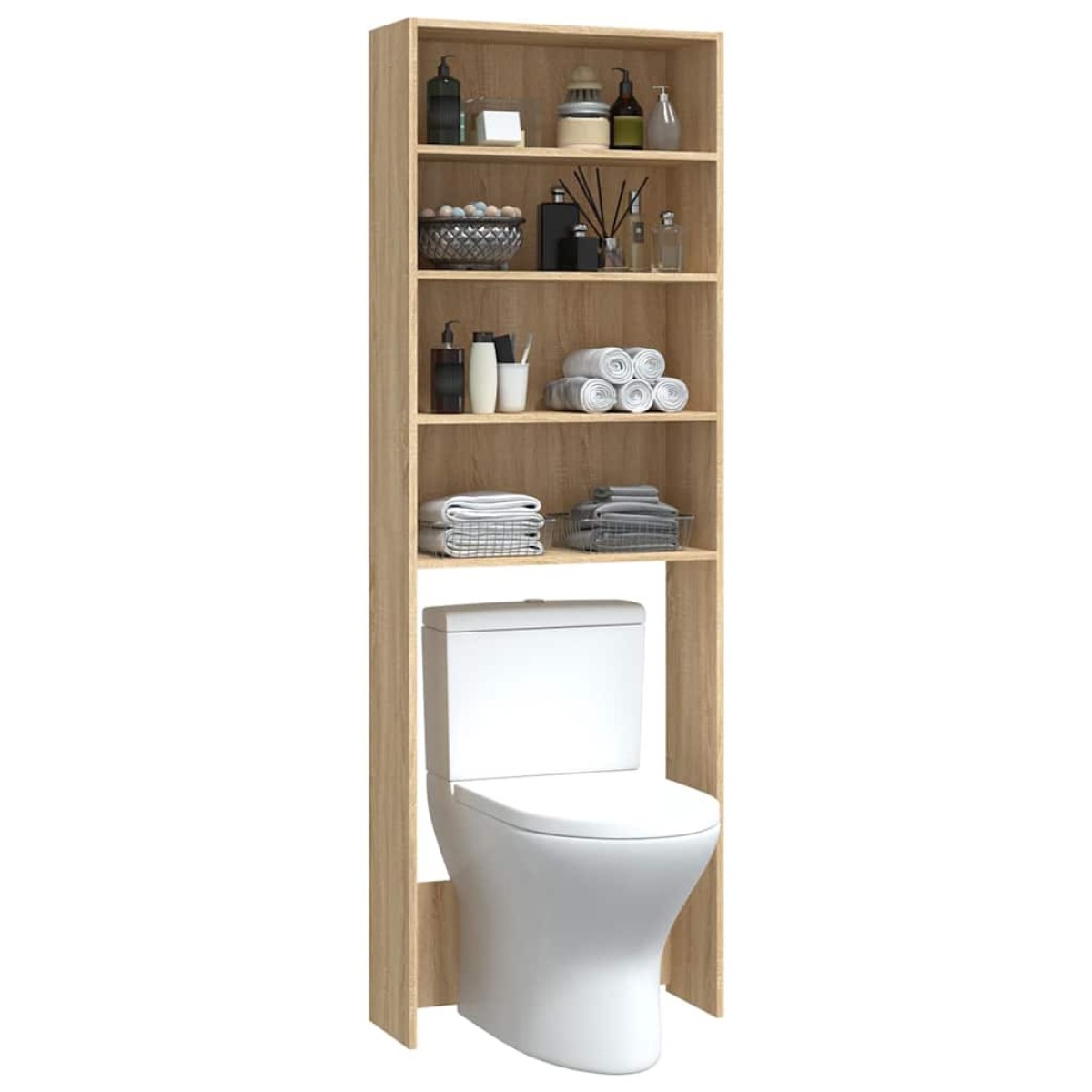 vidaXL Ντουλάπι Πλυντηρίου Sonoma Δρυς 64 x 24 x 190 εκ.