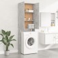 vidaXL Ντουλάπι Πλυντηρίου Γκρι Σκυροδέματος 64 x 25,5 x 190 εκ.
