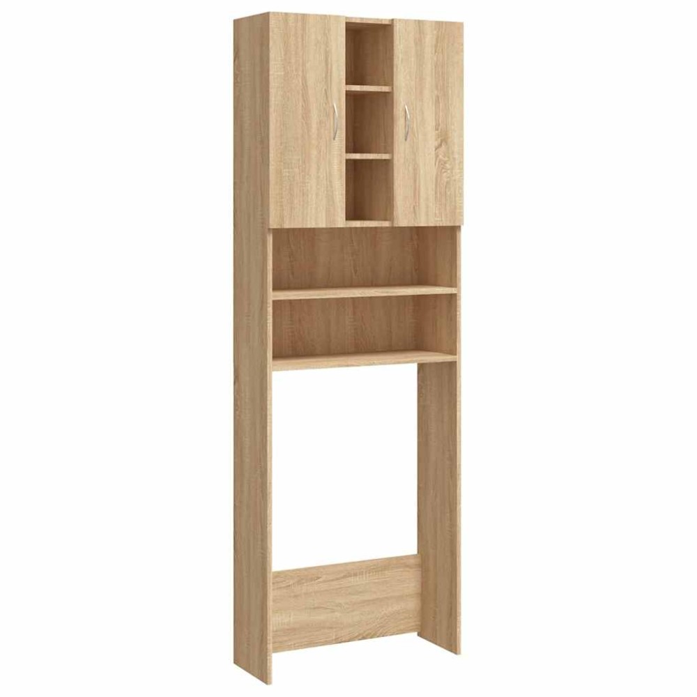 vidaXL Ντουλάπι Πλυντηρίου Sonoma Δρυς 64 x 25,5 x 190 εκ.