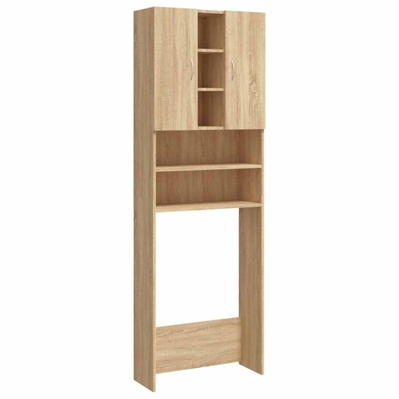 vidaXL Ντουλάπι Πλυντηρίου Sonoma Δρυς 64 x 25,5 x 190 εκ.
