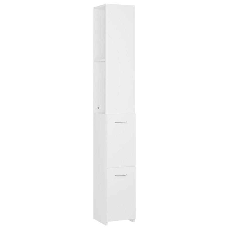 vidaXL Ντουλάπι Μπάνιου Λευκό 25x26,5x170 εκ. από Επεξεργασμένο Ξύλο