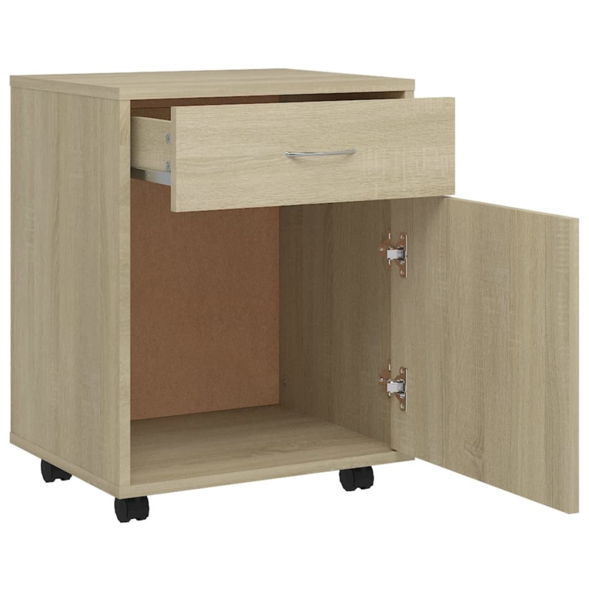 vidaXL Ντουλάπι Τροχήλατο Sonoma Δρυς 45 x 38 x 54 εκ. από Μοριοσανίδα