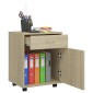 vidaXL Ντουλάπι Τροχήλατο Sonoma Δρυς 45 x 38 x 54 εκ. από Μοριοσανίδα