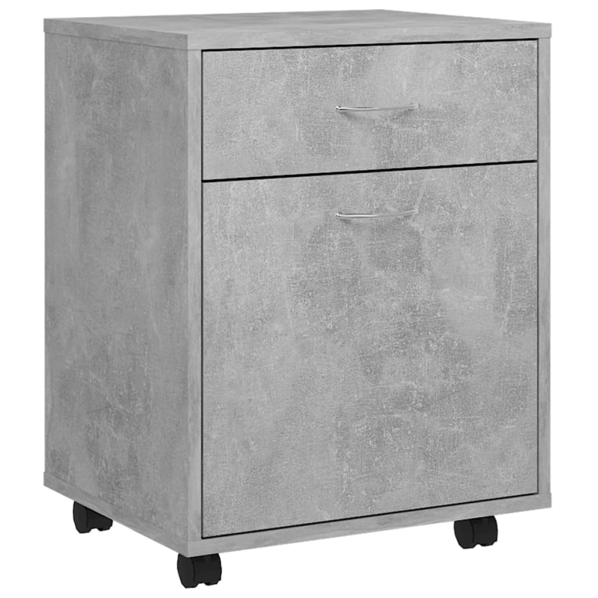 vidaXL Ντουλάπι Τροχηλάτο Γκρι Σκυρ. 45 x 38 x 54 εκ. από Μοριοσανίδα