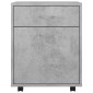 vidaXL Ντουλάπι Τροχηλάτο Γκρι Σκυρ. 45 x 38 x 54 εκ. από Μοριοσανίδα