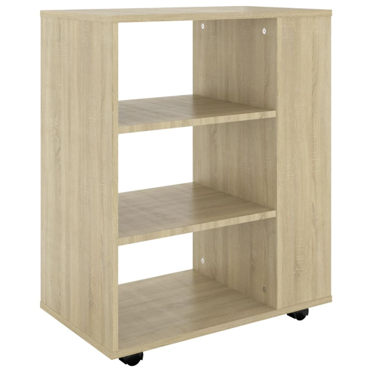 vidaXL Ντουλάπι Τροχήλατο Sonoma Δρυς 60 x 35 x 75 εκ. από Μοριοσανίδα