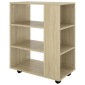 vidaXL Ντουλάπι Τροχήλατο Sonoma Δρυς 60 x 35 x 75 εκ. από Μοριοσανίδα