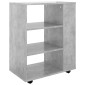 vidaXL Ντουλάπι Τροχήλατο Γκρι Σκυρ. 60 x 35 x 75 εκ. από Μοριοσανίδα
