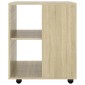 vidaXL Ντουλάπι Τροχήλατο Sonoma Δρυς 60x53x72 εκ. Μοριοσανίδα