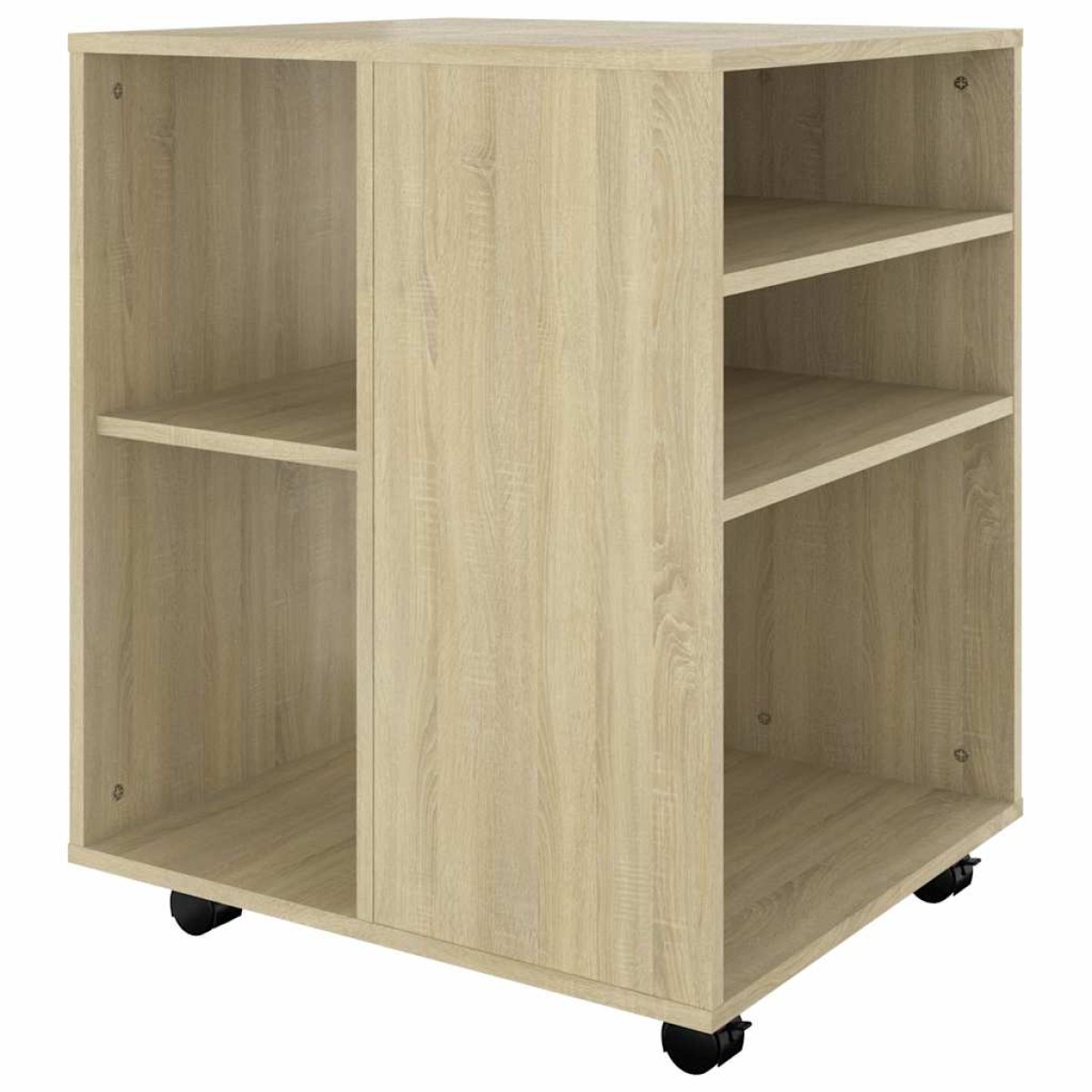 vidaXL Ντουλάπι Τροχήλατο Sonoma Δρυς 60x53x72 εκ. Μοριοσανίδα