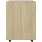 vidaXL Ντουλάπι Τροχήλατο Sonoma Δρυς 60x53x72 εκ. Μοριοσανίδα