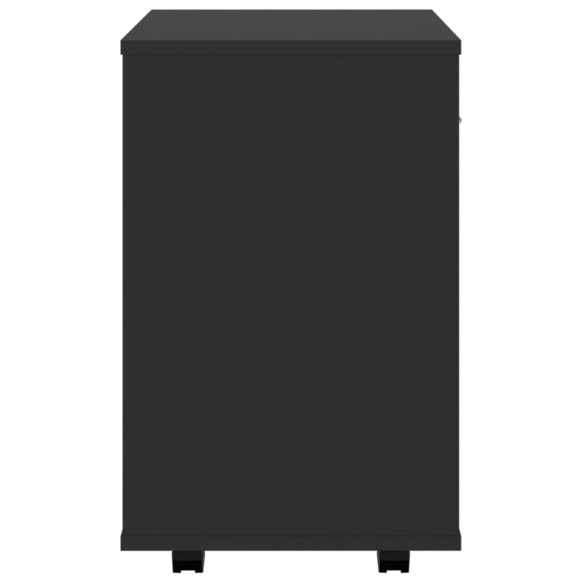 vidaXL Ντουλάπι Τροχήλατο Μαύρο 46 x 36 x 59 εκ. από Μοριοσανίδα